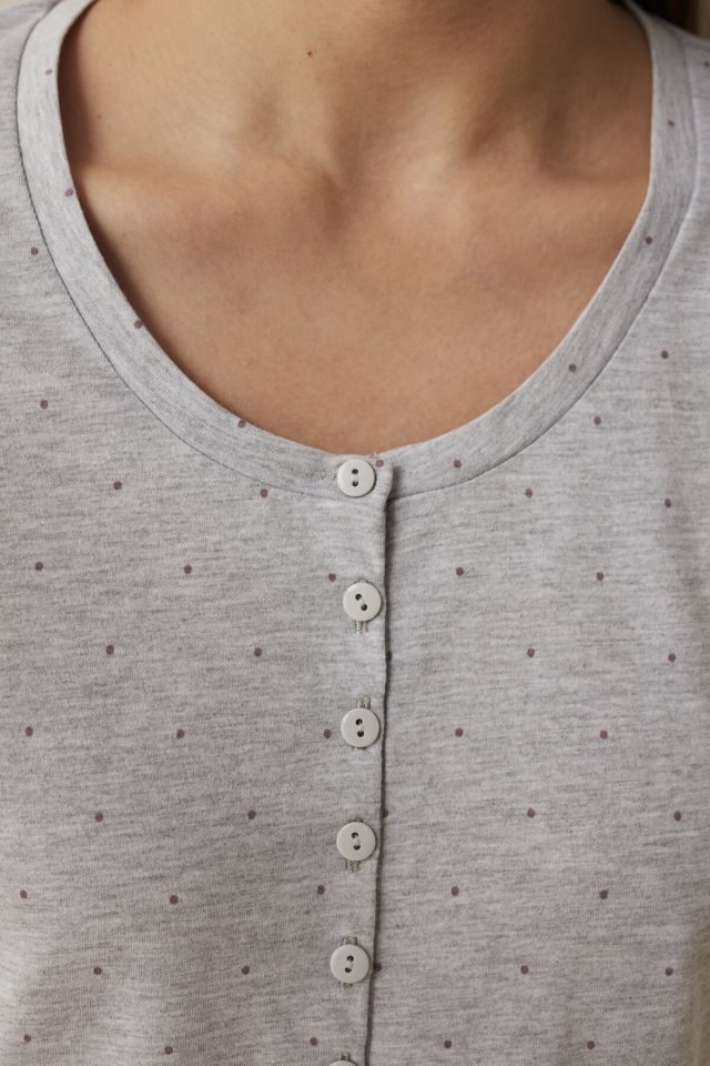 Light Gray Melange Melange Dots Dress