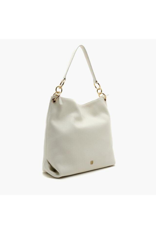 Featly White Women's Leather Shoulder Bag