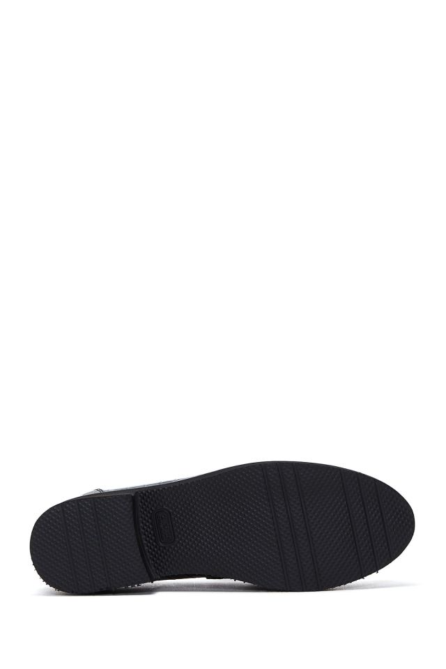 Kadın Zincir Detaylı Deri Loafer