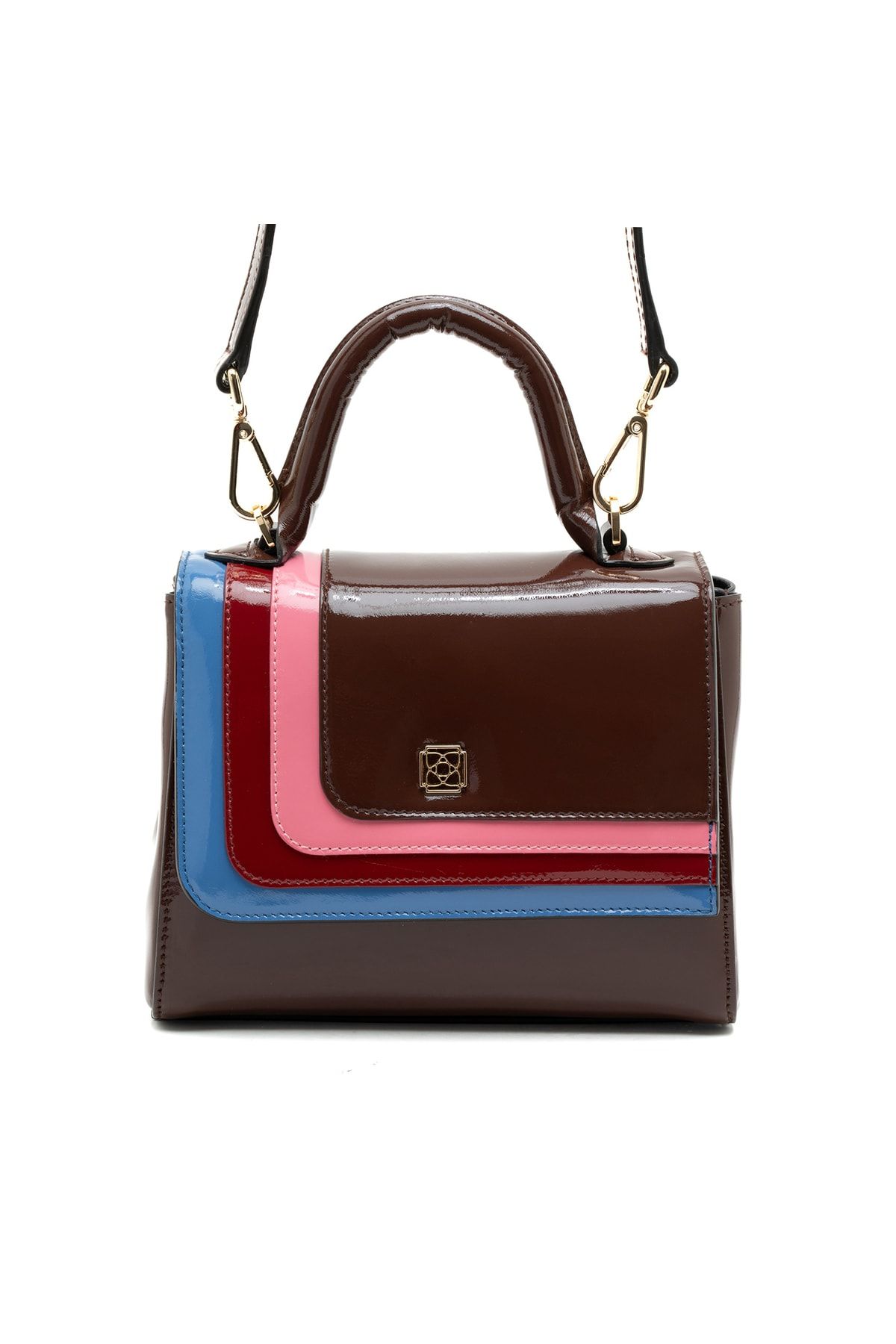 Bella Brown Women's Patent Leather Handbag