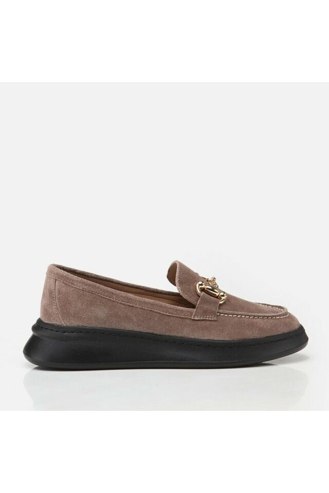 Hakiki Deri Vizon Kadın Loafer