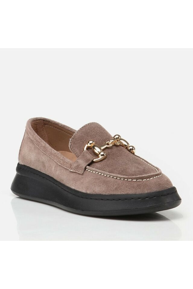 Hakiki Deri Vizon Kadın Loafer