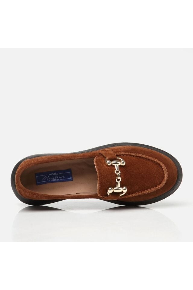 Genuine Leather Tobacco Women's Loafer