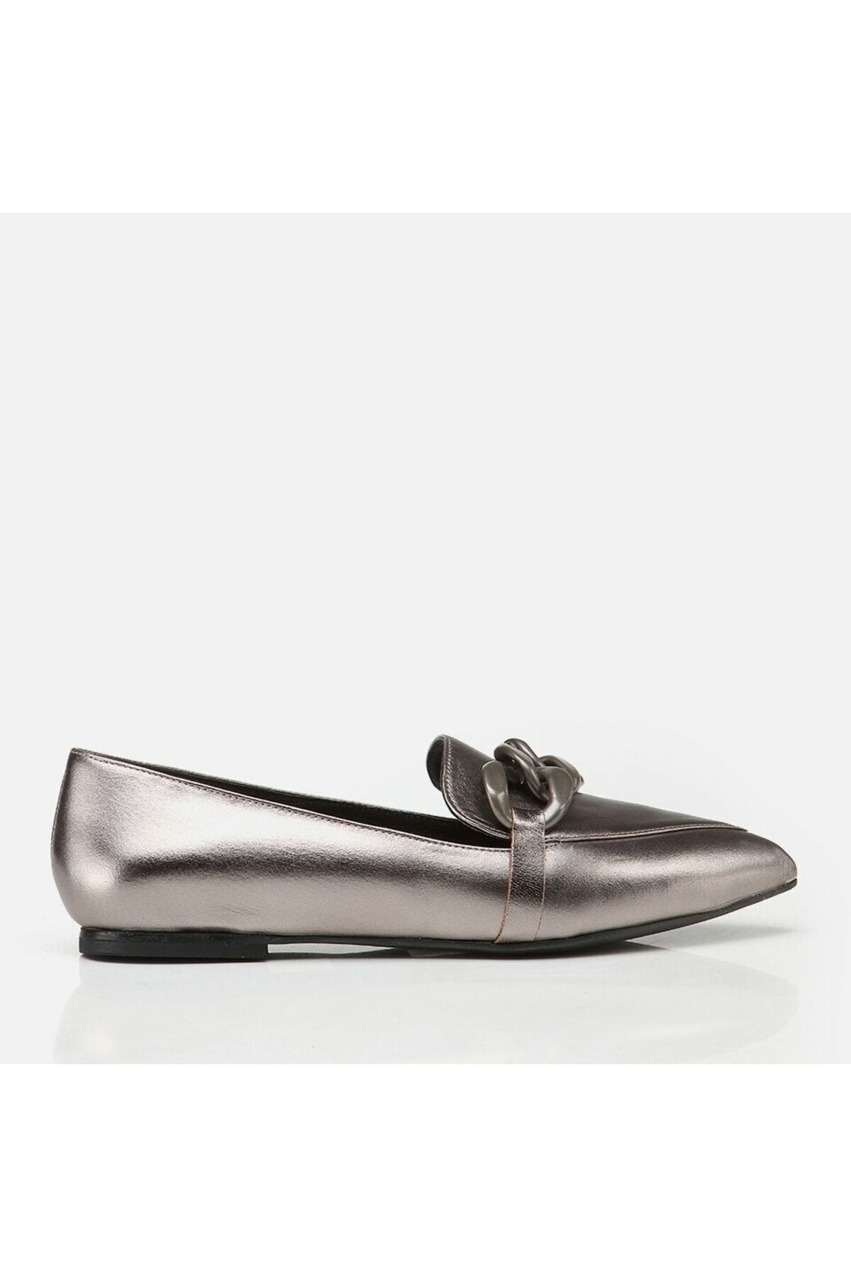 Genuine Leather Anthracite Women's Loafers