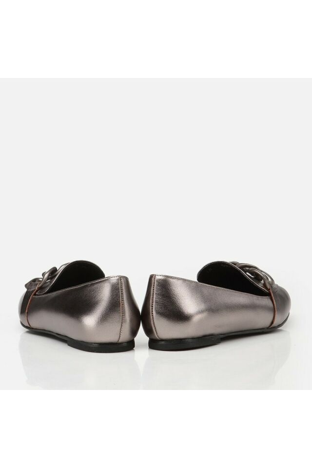 Genuine Leather Anthracite Women's Loafers