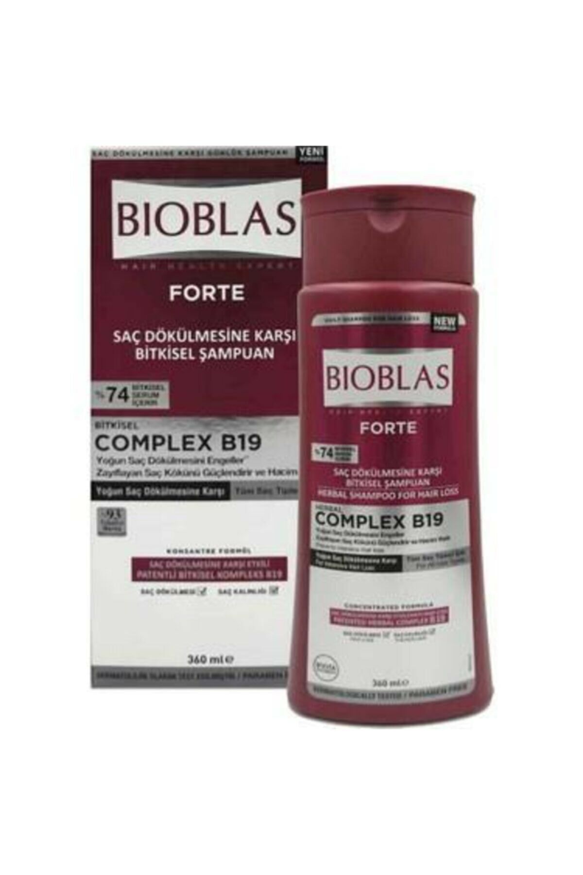 Bioblas Saç Dökülmelerine Karşı Şampuan 360ml Forte ( 2 Adet )