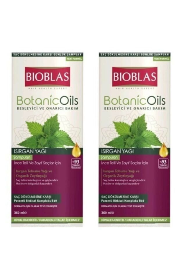 Botanic Oils Isırgan Yağı Şampuan 360 ml X 2 Adet