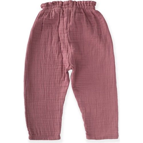 Ruffle Waist Wide Cut Muslin Trousers 1-8 Years Copper