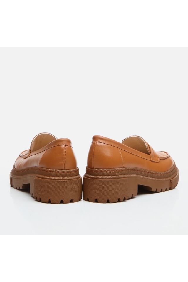 Hakiki Deri Taba Kadın Loafer