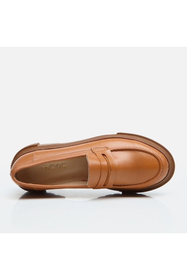 Hakiki Deri Taba Kadın Loafer