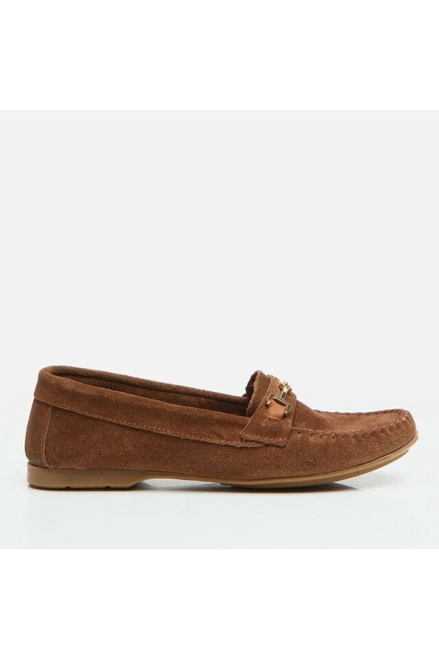 Genuine Leather Tobacco Women's Loafer
