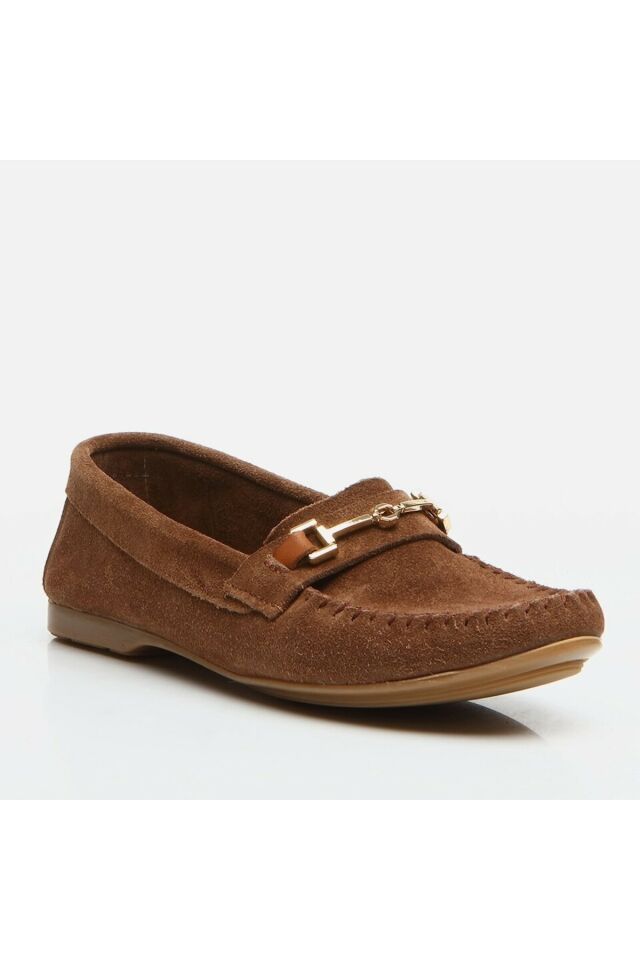 Genuine Leather Tobacco Women's Loafer