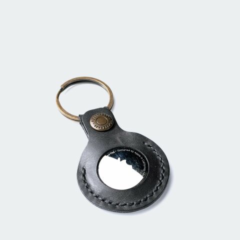 Leather AirTag Case Keychain