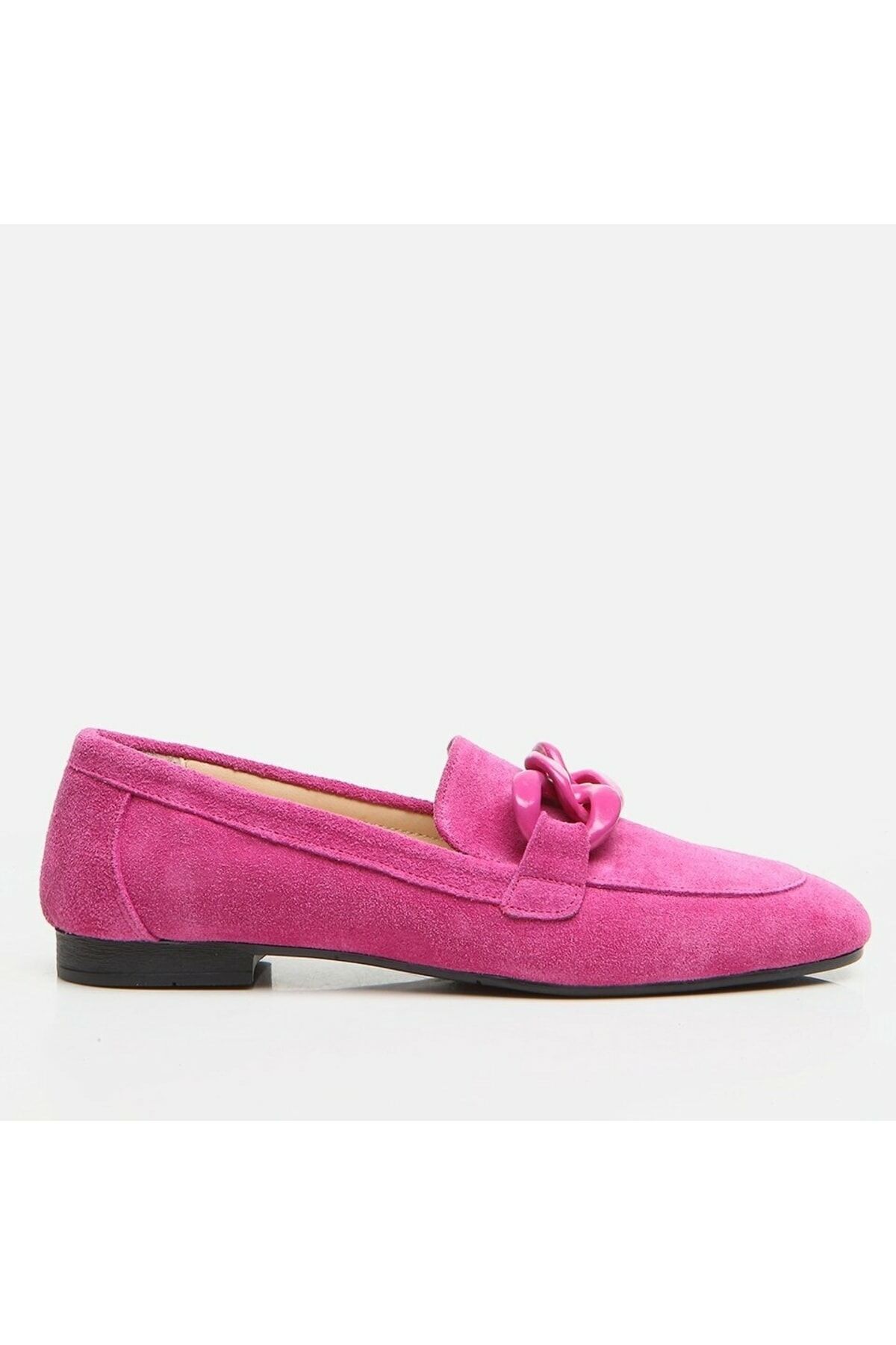 Genuine Leather Fuchsia Women's Loafers