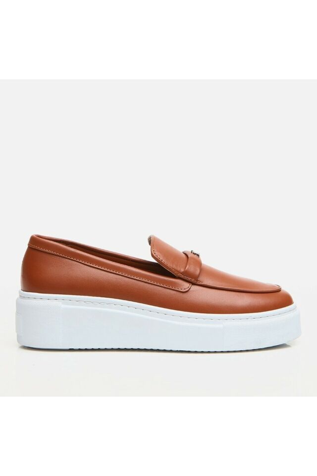 Genuine Leather Tobacco Women's Loafer