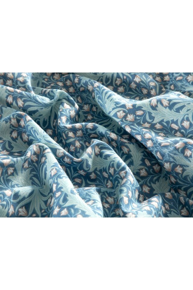 Tulip Blues Kolay Ütülenir Çift Kişilik Nevresim 200x220 Cm Lacivert