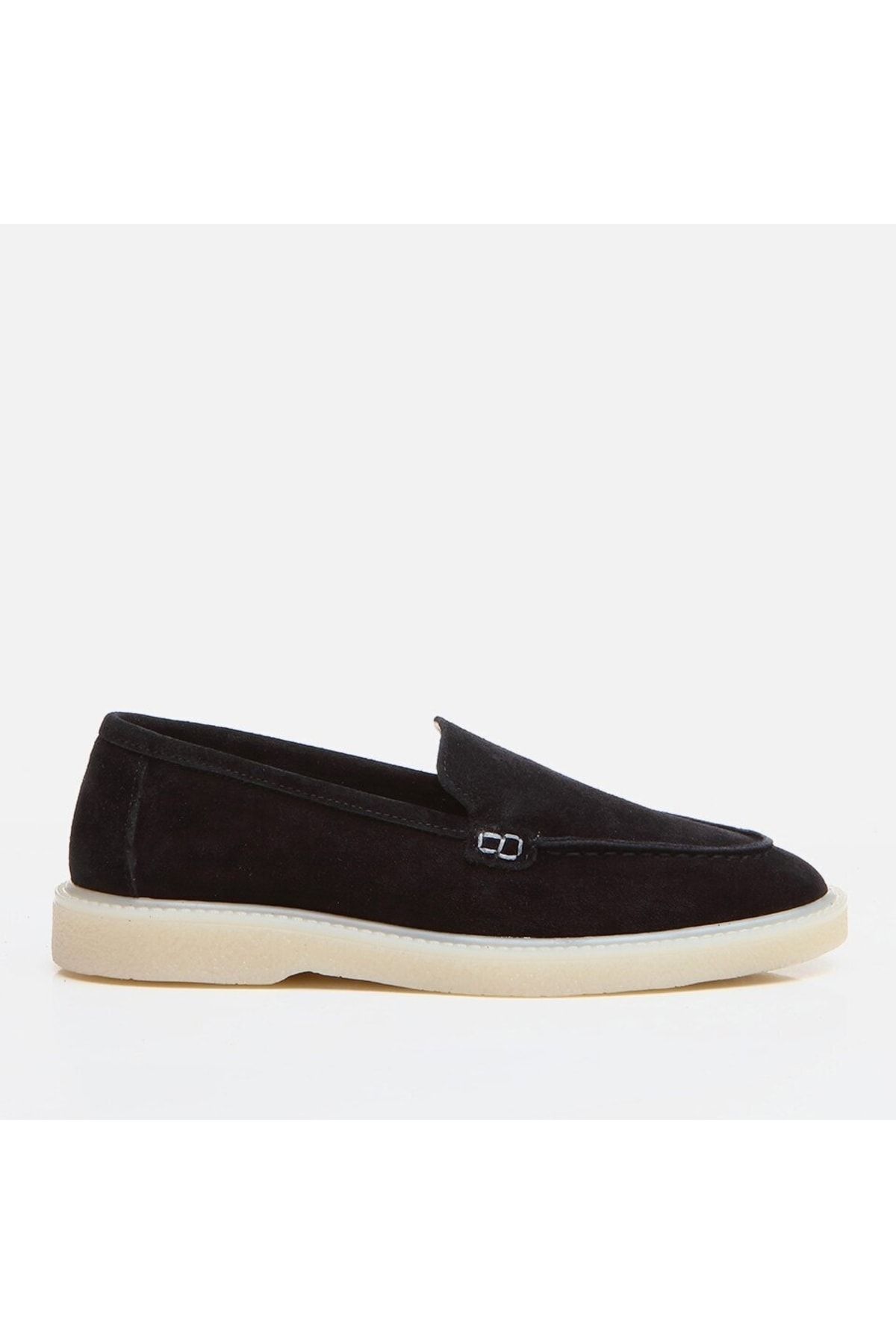 Hakiki Deri Siyah Kadın Loafer