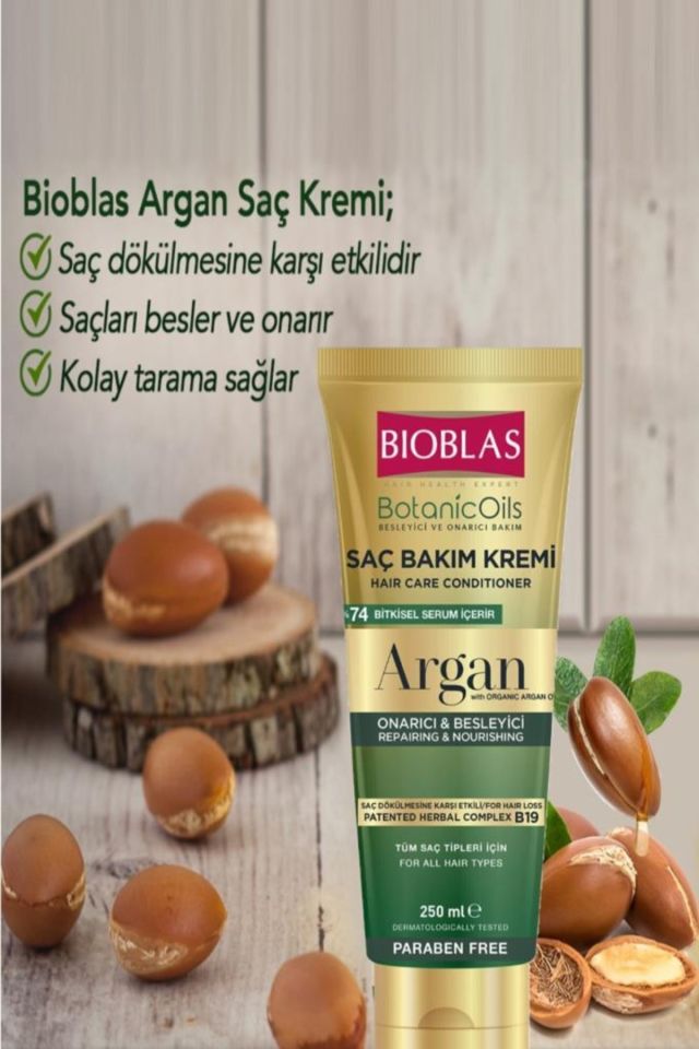 Argan Sıvı Saç Kremi 200 Ml Argan Saç Bakım Kremi 250 Ml