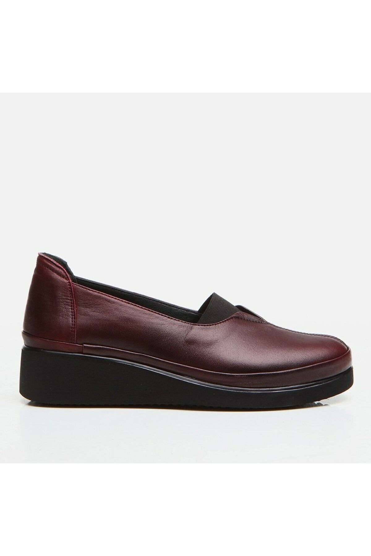 Genuine Leather Claret Red Women's Loafer