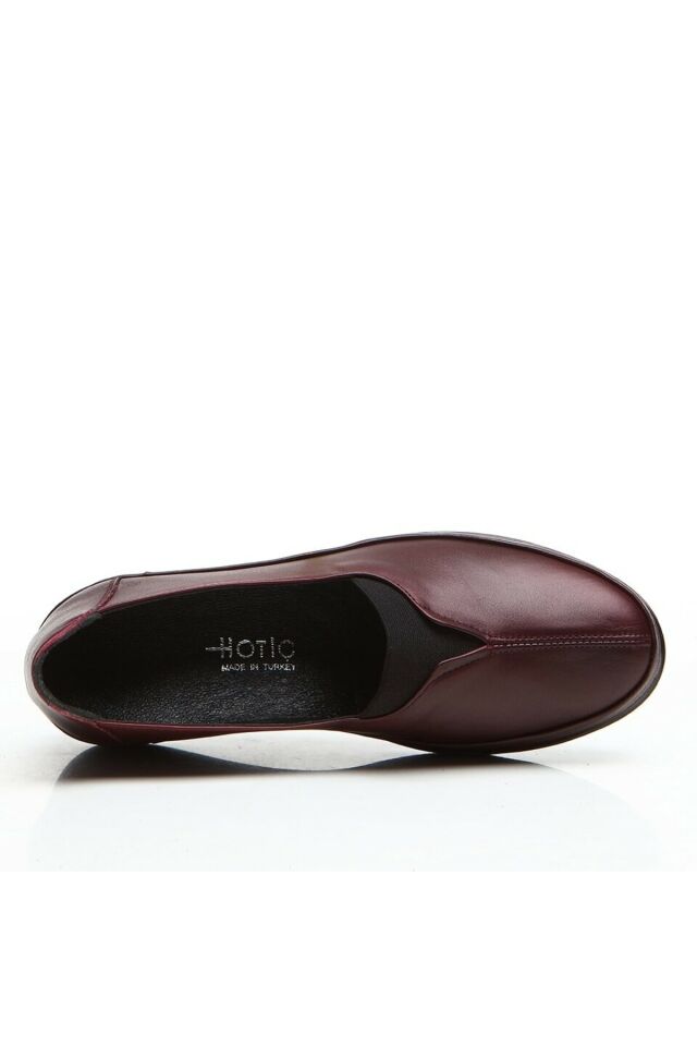 Genuine Leather Claret Red Women's Loafer
