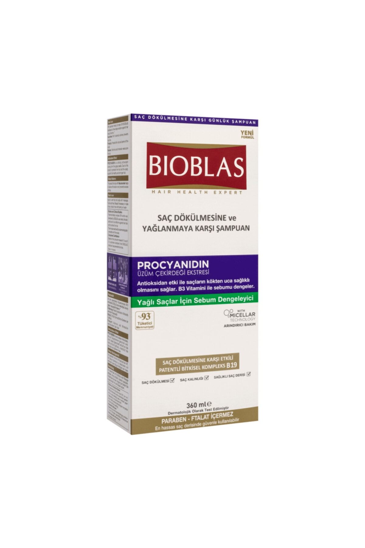 Procyanidin Yağlanma Ve Dökülme Karşıtı Şampuan 360 ml