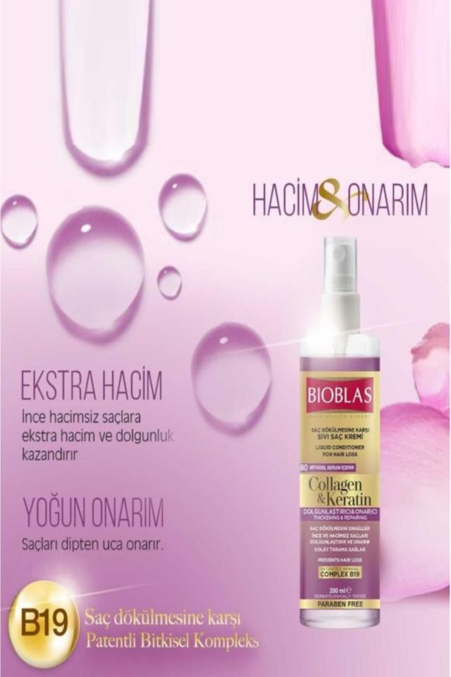 Collagen&keratin Liquid Conditioner 200 Ml X 2 Pieces