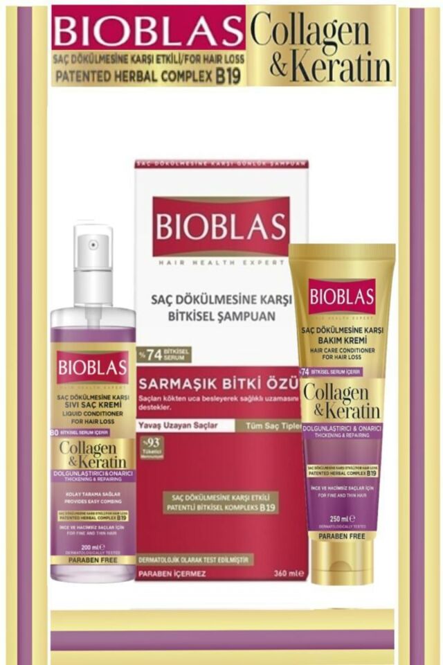 For Slow Growing Hair&collagen&keratin 3 Pcs Hair Care Set
