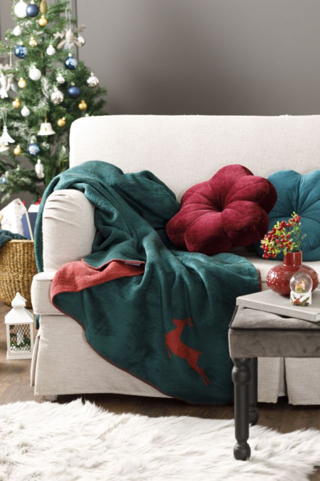 Chic Akrilik Tv Battaniye 130x170 Cm Yeşil-kırmızı