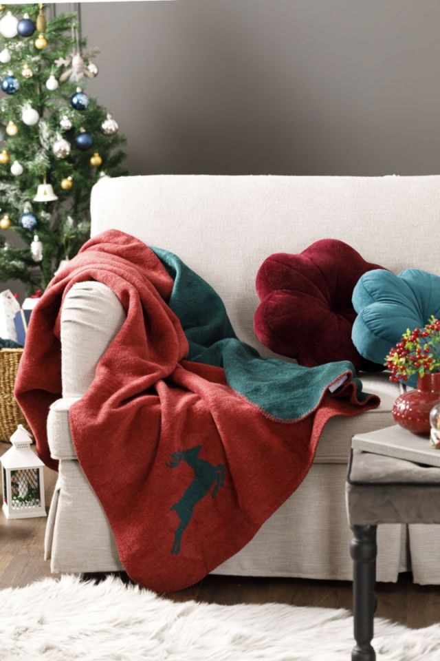 Chic Acrylic Tv Blanket 130x170 Cm Green-Red