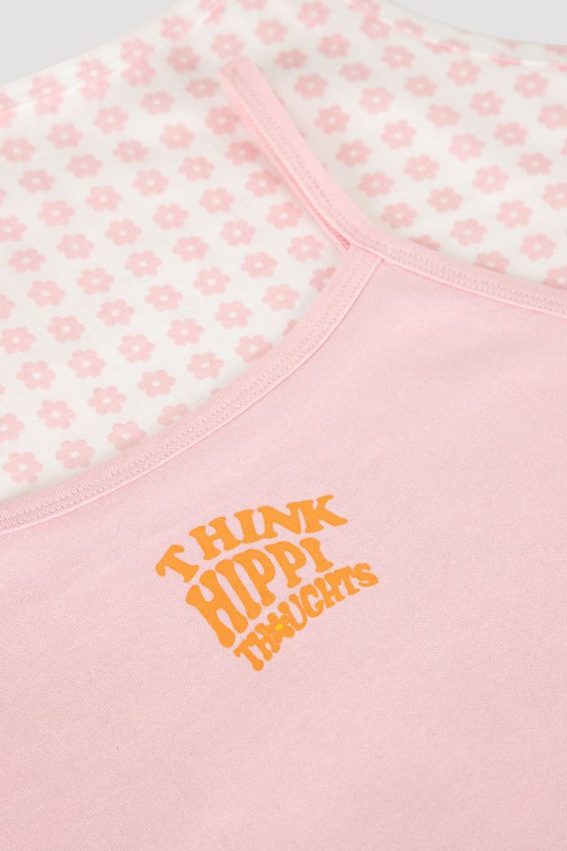 Çok Renkli Kız Çocuk Think Hippie 2li Atlet