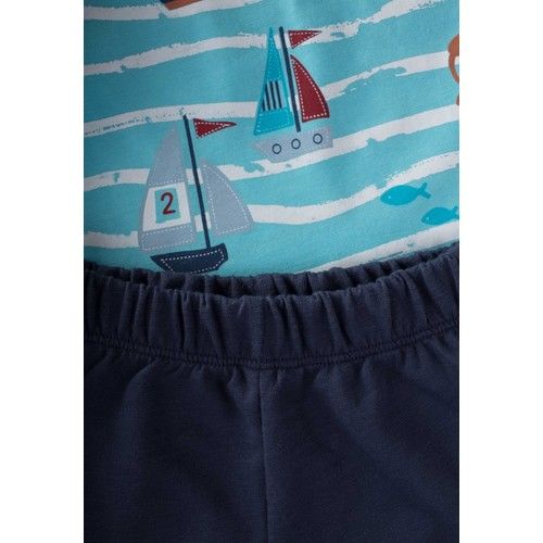 Sail Printed Capris Suit Age 1-5 Turquoise
