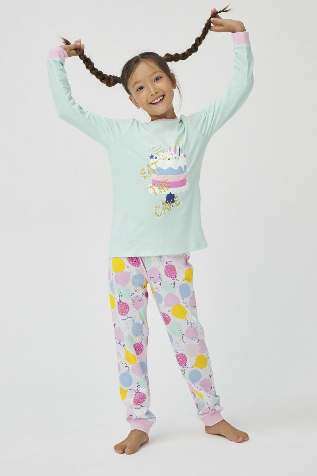 Kız Çocuk Pinyata 4lü Pijama Takımı