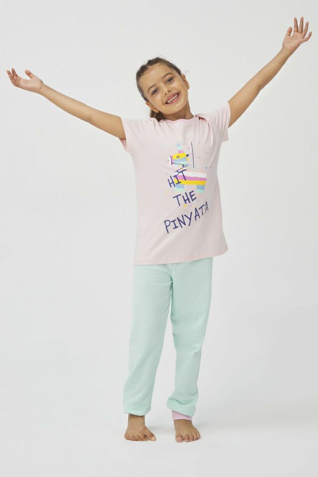 Kız Çocuk Pinyata 4lü Pijama Takımı