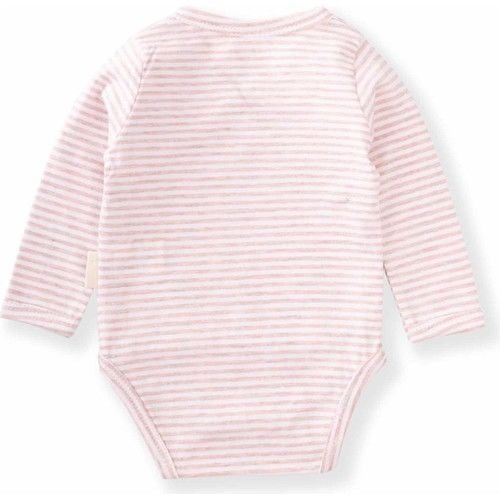 Patterned Double Breasted Zipper 0-18 Months Powder Striped