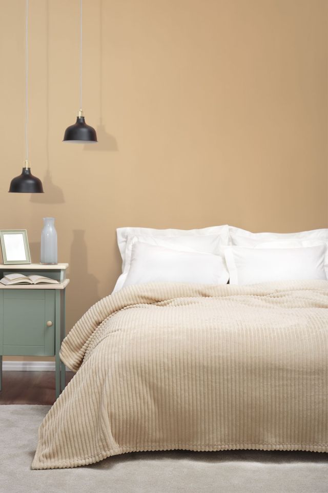Joena Beige Double Blanket