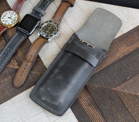 Protective Leather Watch Case