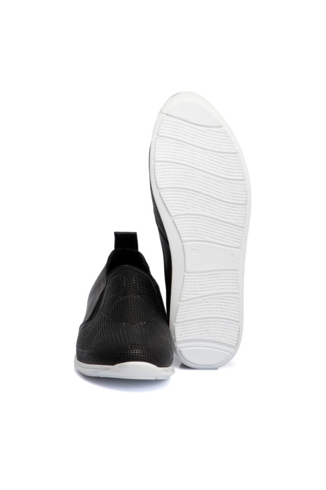 Black Leather Women's Shoes
