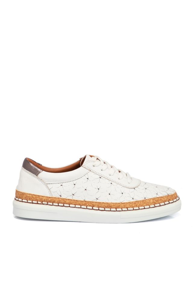 White Leather Women's Shoes