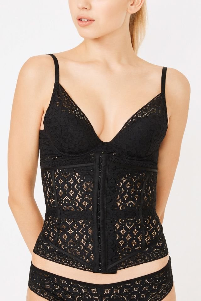 Women's Black Lace Corset