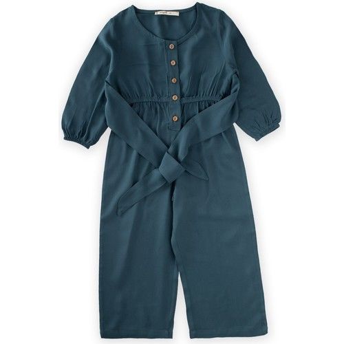 Viscose Belted Overalls 2-6 Years Green