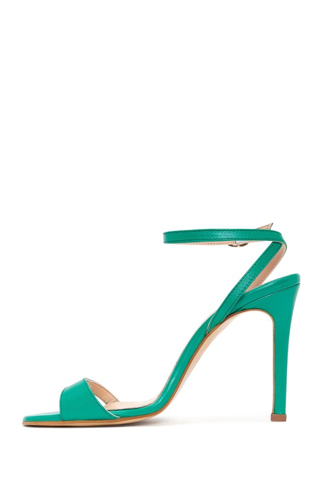 Women's Leather Heel Sandals