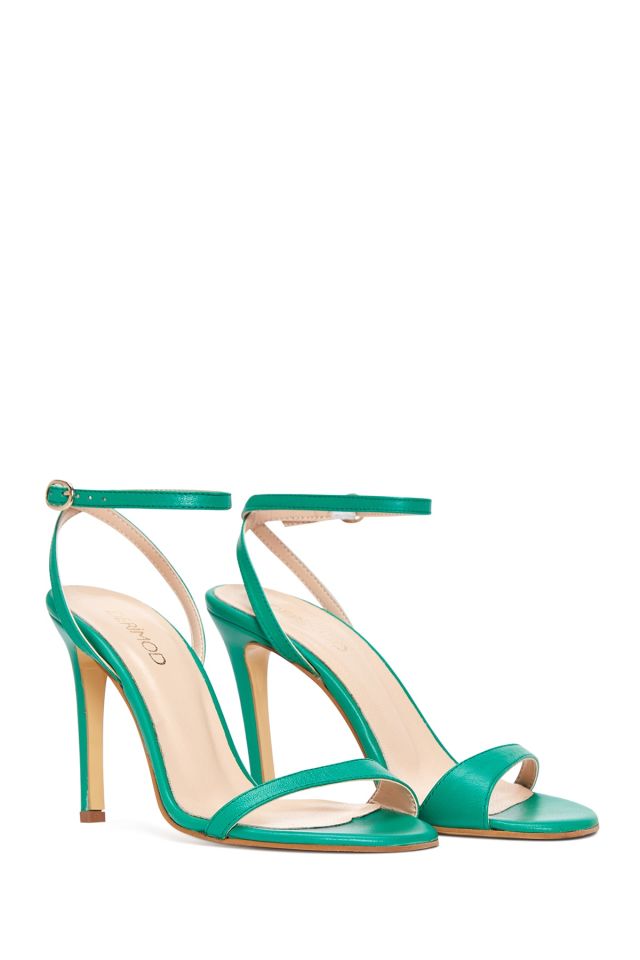 Women's Leather Heel Sandals