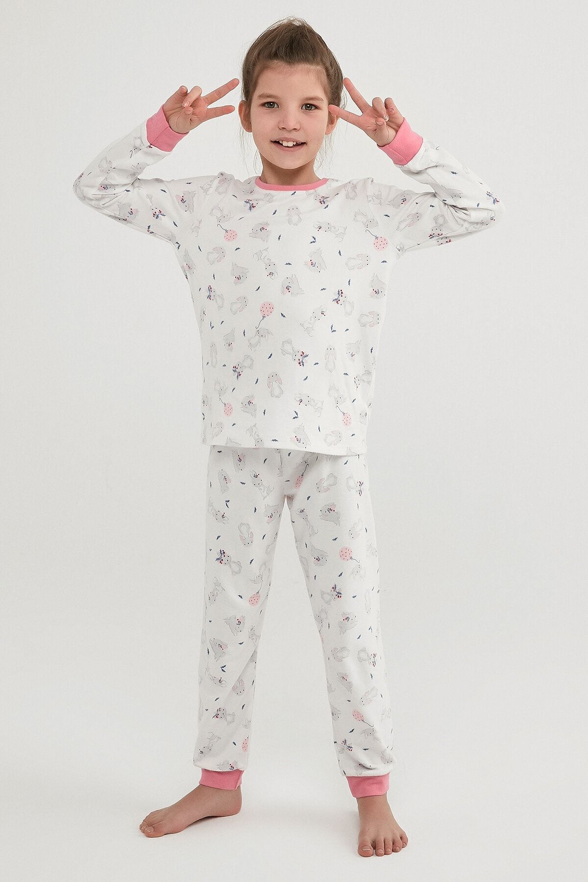 Kız Çocuk Bunny Termal 2li Pijama Takımı