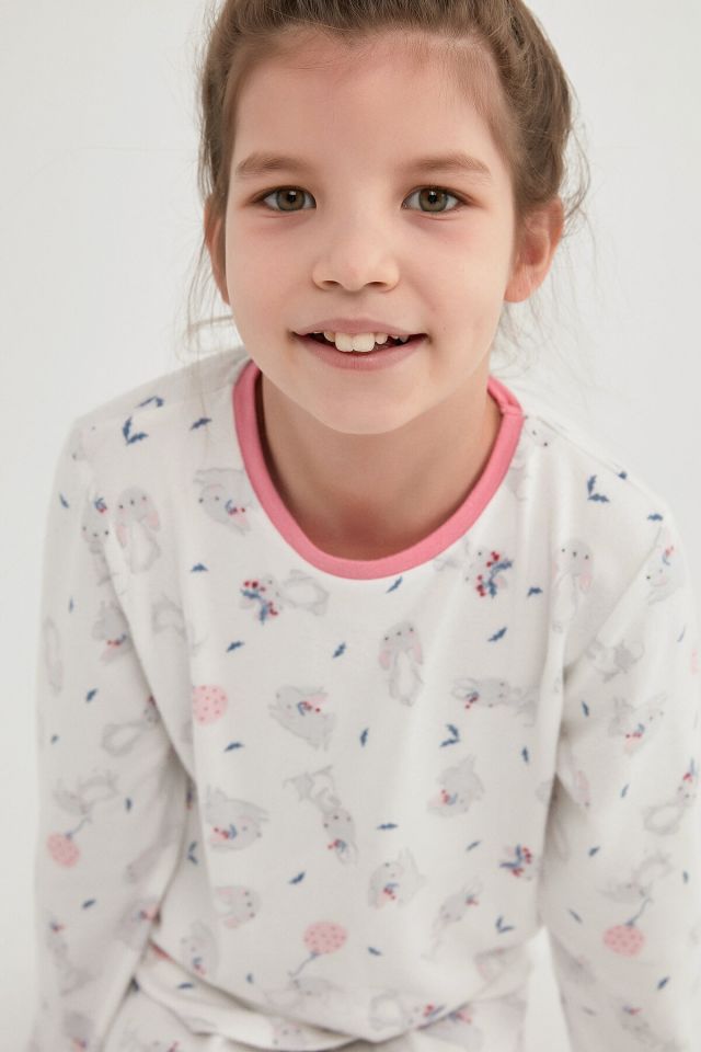 Kız Çocuk Bunny Termal 2li Pijama Takımı