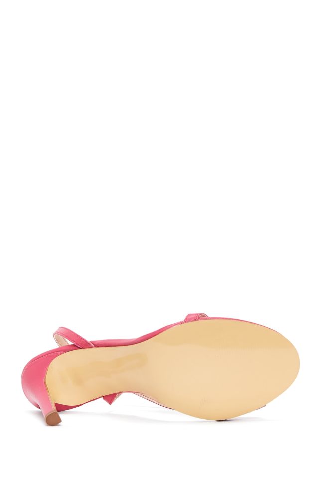 Women's Leather Heel Sandals