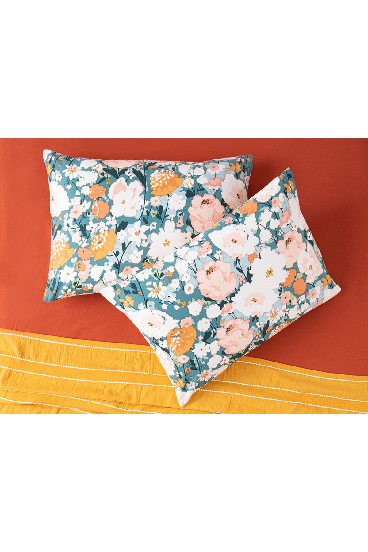Camellia Cotton 2-Pack Pillowcase 50x70 Cm Peach