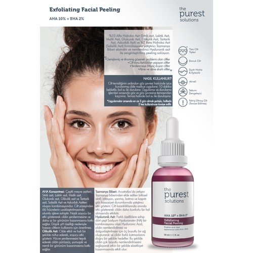 Canlandırıcı Cilt Tonu Eşitleyici Yüz Peeling Serum 30 ml Aha 10% + Bha 2%
