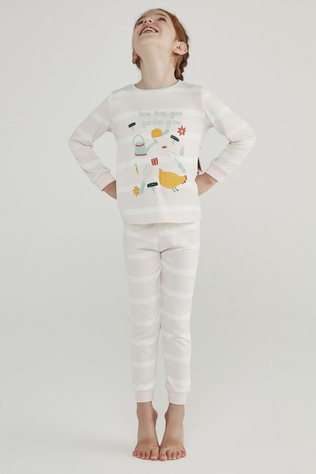 Girl's Garden Thermal 2-Pajama Set