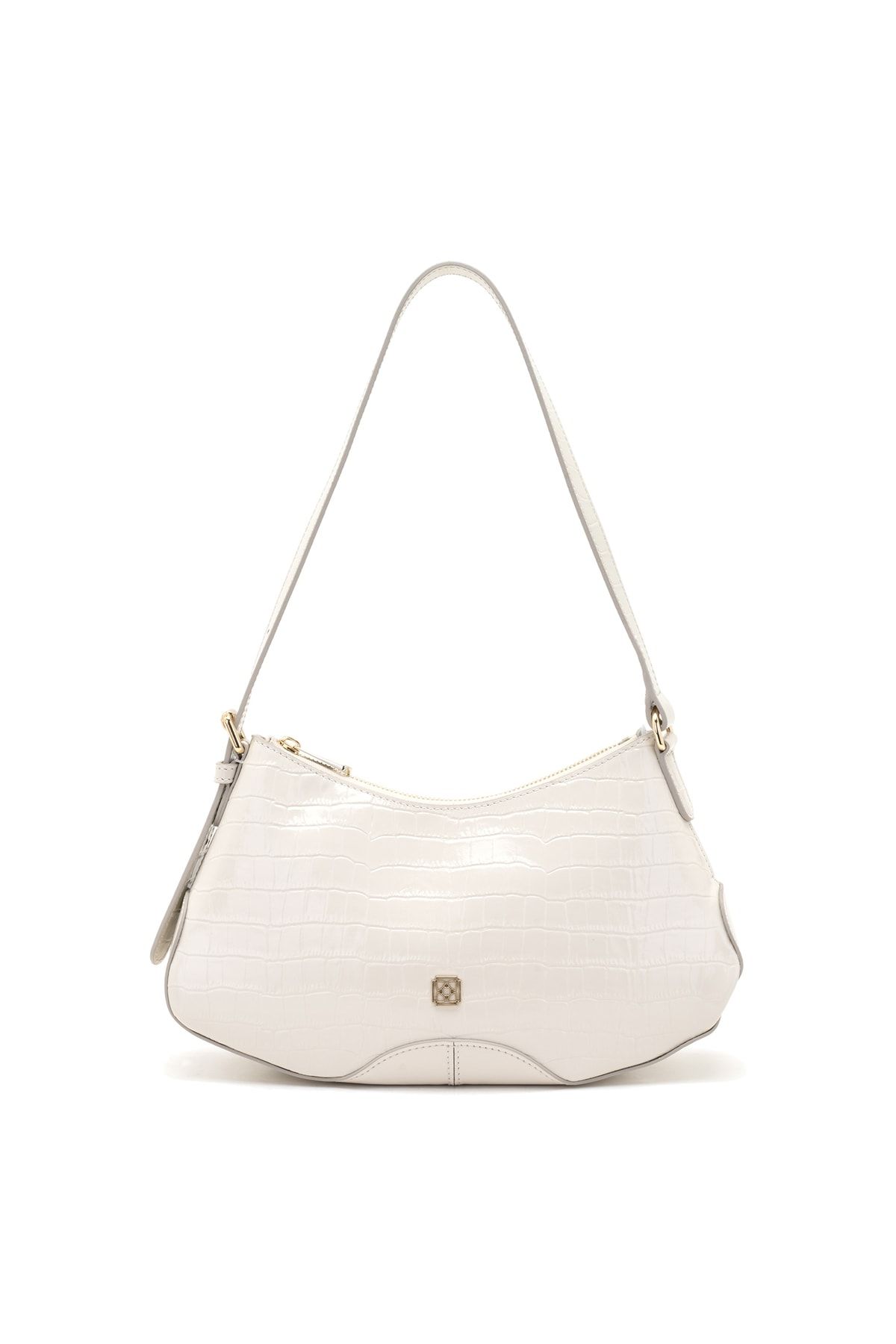 Elyesa Women's Ecru Leather Shoulder Bag