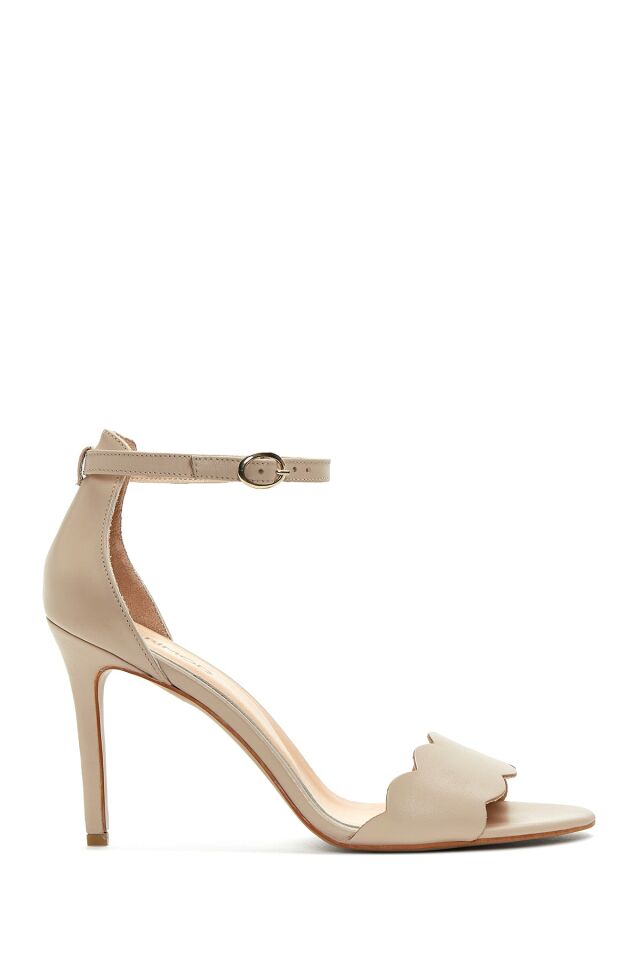 Women's Leather Heel Sandals